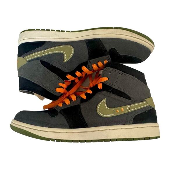 NIKE AIR JORDAN 1 Mid SE Craft Shoes FD6817-003 Anthracite Light Olive Men’s 8 - Picture 11 of 13